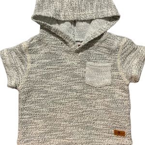 7 For All Mankind Short-sleeve Hooded Sweater
